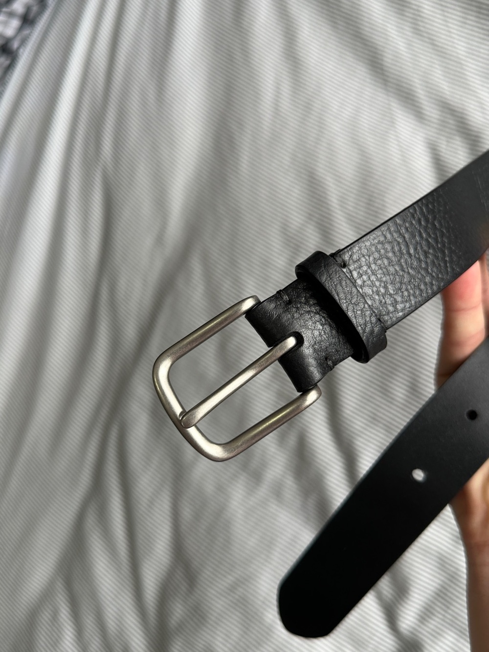 Classic Black Genuine Leather Women’s Belt - Picture 3 of 4